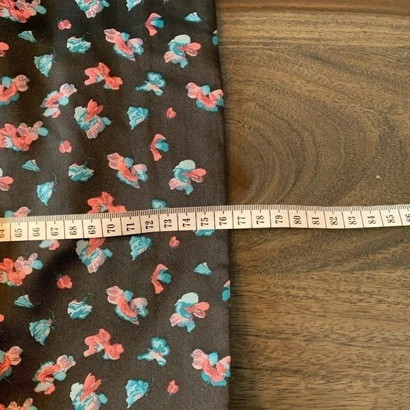 DKNY Strapless Dress Made in Italy Size 8 Black Pink Blue Flowers No Straps. - Picture 13 of 14